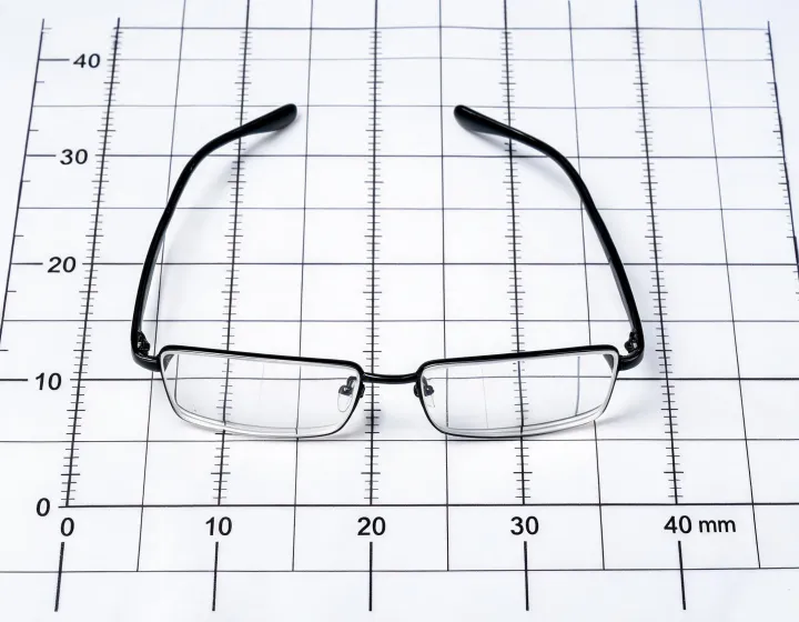 Prism glasses for reading application board illustration
